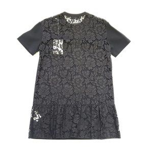 Valentino Lace-Back Knit Top Shirt - Black
